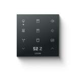 Công tắc 12 kịch bản cảm ứng màu đen Touch Pure Flex Air Anthracite LOXONE (100510)